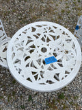 A-Cast Metal White Garden/Patio Bistro Set, Three Pieces