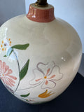 Floral Pottery Vase Lamp (WORKS)