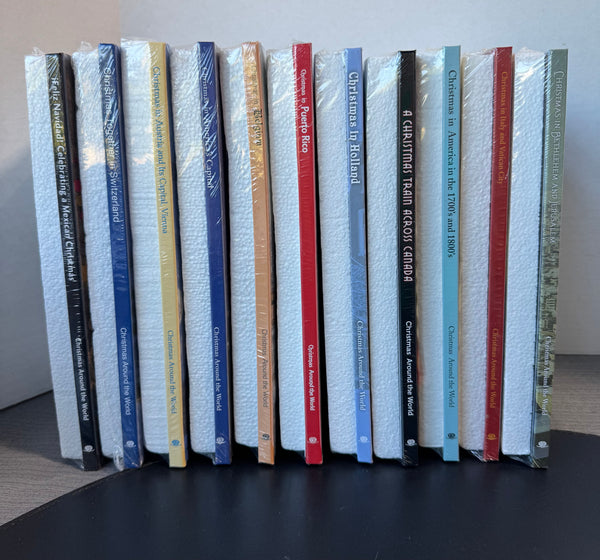 11-Piece Sealed Lot of World Book Christmas Around the World Hardcover Books with Ornaments, Recipes & Activities