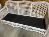 Cream Tone Wicker Sofa with Cushions