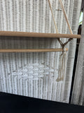Bohemian Style Macrame Wooden Hanging Shelf & Plant Stand