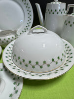 13-Piece Victoria Austria Green Maple Leaves Porcelain China Set