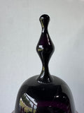 Empoli Amethyst Italian Vintage Blown Glass Lidded Wine Dispenser in Metal Stand AS IS (READ DESCRIPTION CAREFULLY)