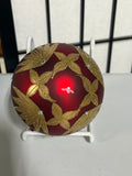 Waterford Vintage Holiday Heirlooms Frosted Glass Ball Ornament Z