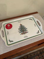Spode Pimpernel Melamine Christmas Tree Tray-Like New