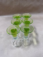 Set Of 6 Bormioli Rocco Green Stemmed Footed Cordial Liqueur Shot Nip Glasses // 2 Sets Available // *** PRICED INDIVIDUALLY ***