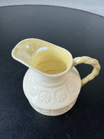 Belleek Ireland Iridescent Yellow Cleary Pattern Creamer