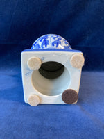 Blue & White Candle Pedestal