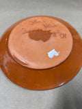 Terra Cotta Folk Art Famers — Flosa Redondo Portugal Hand Painted Plate