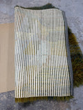 Shades of Green Vintage Swedish Rya High-Pile Shag Rug with Pad