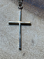 10K Gold Filled Cross on Gold Tone Chain in Wooden Box