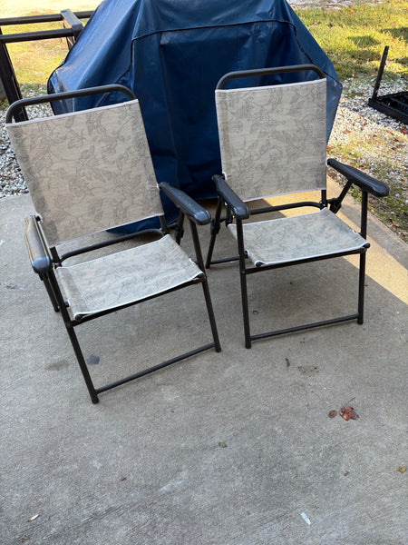 Pair of Sturdy Folding Outdoor Chairs *Two Pairs Available