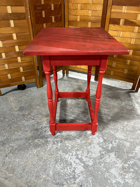 Red Painted Accent Table