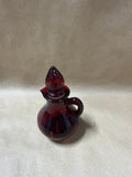 Ruby Red Avon Strawberry Bath Foam Small Glass Pitcher (C)