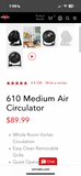 Vornado 610 Medium 3-Speed Air Circulator Fan (WORKS)