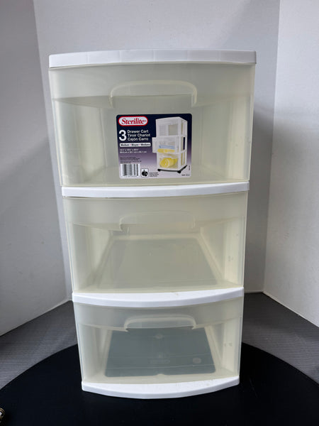 Sterilite 3-Drawer Plastic Storage Unit