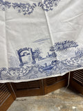 Blue And White Round Spode Table Cloth