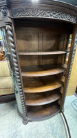Antique Bow Front China Cabinet***HEAVY ITEM***