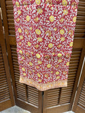 Red And Yellow Floral Pottery Barn Table Runner