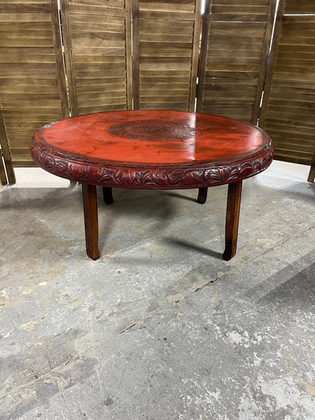 Lightweight Round Red Coffee Table