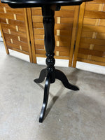 Black Round Pedestal Side Table