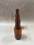 Pair Of Brown Glass Bottles