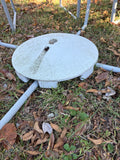 Patio Table and Chairs Set w/Umbrella Holder