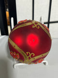 Waterford Vintage Holiday Heirlooms Frosted Glass Ball Ornament X, 2 Available, PRICED INDIVIDUALLY, $30 each