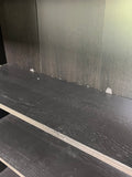 Black IKEA Bookcase C, Particle Board/Cardboard Backing