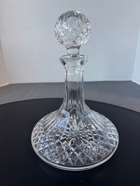 (H) Waterford Crystal Lismore Ship’s Decanter with Stopper