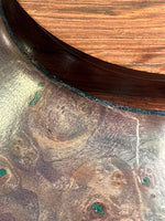 Signed & Numbered Wooden Vessel with Unique Raw Accent