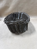 Dark Brown Plastic Woven Bread Basket