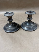 Pair Of Silver Plate Candle Stick Holders