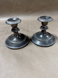 Pair Of Silver Plate Candle Stick Holders
