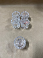 Set Of 5 Clear Glass Candle Votive Holders