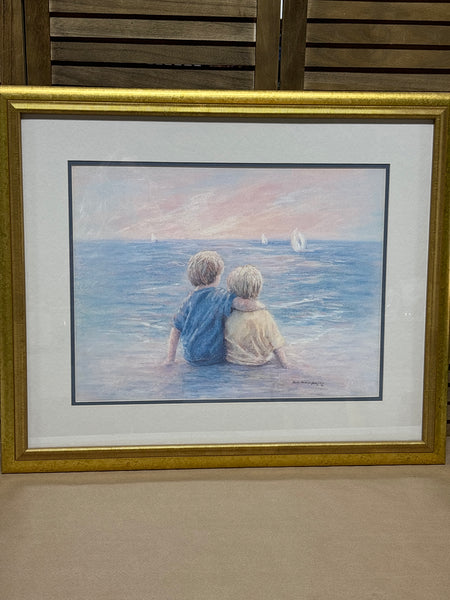 “Pals” Print by Betty Morris Hamilton; Signed