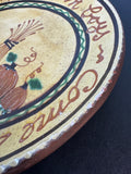 Turtlecreek Potters Artist Signed Redware Decorative Harvest Bowl
