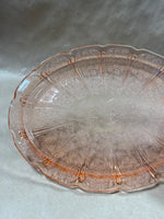 Floral Pink Depression Oval Platter
