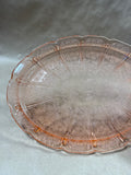 Floral Pink Depression Oval Platter