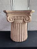 Textured Plaster Architectural Column Plant Stand