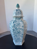 Three Hands Corp. Blue & White Floral Ceramic Lidded Ginger Jar