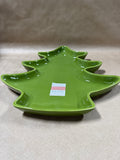 Christmas Tree Ceramic Dish - Appears Unused