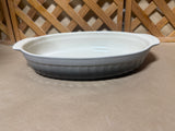 Oval Stoneware Baking Dish Grey Ombre made in Portugal