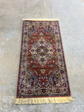 Trinity Rug(cream/rust/brown) 4'9" fringe to fringe x 2'4"
