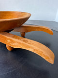 Primitive Style Woodcroftery Wooden Wheelbarrow Decorative Bowl