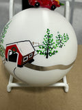 "Farm" Painted Glass Ornament
