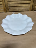 (B) Pier 1 White Luminous Ruffled Serving Plate