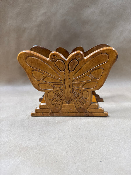 Wooden Butterfly Napkin Holder