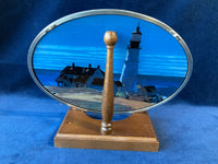 Glassmasters Lighthouse Stained Glass Sun Catcher and Display