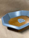 Primitive Folk Art Wooden Painted Tray - J. Skidd